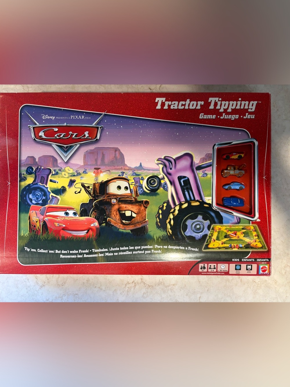 Vintage Disney Pixar Cars Tractor Tipping Board Game 2006 Mattel - COMPLETE